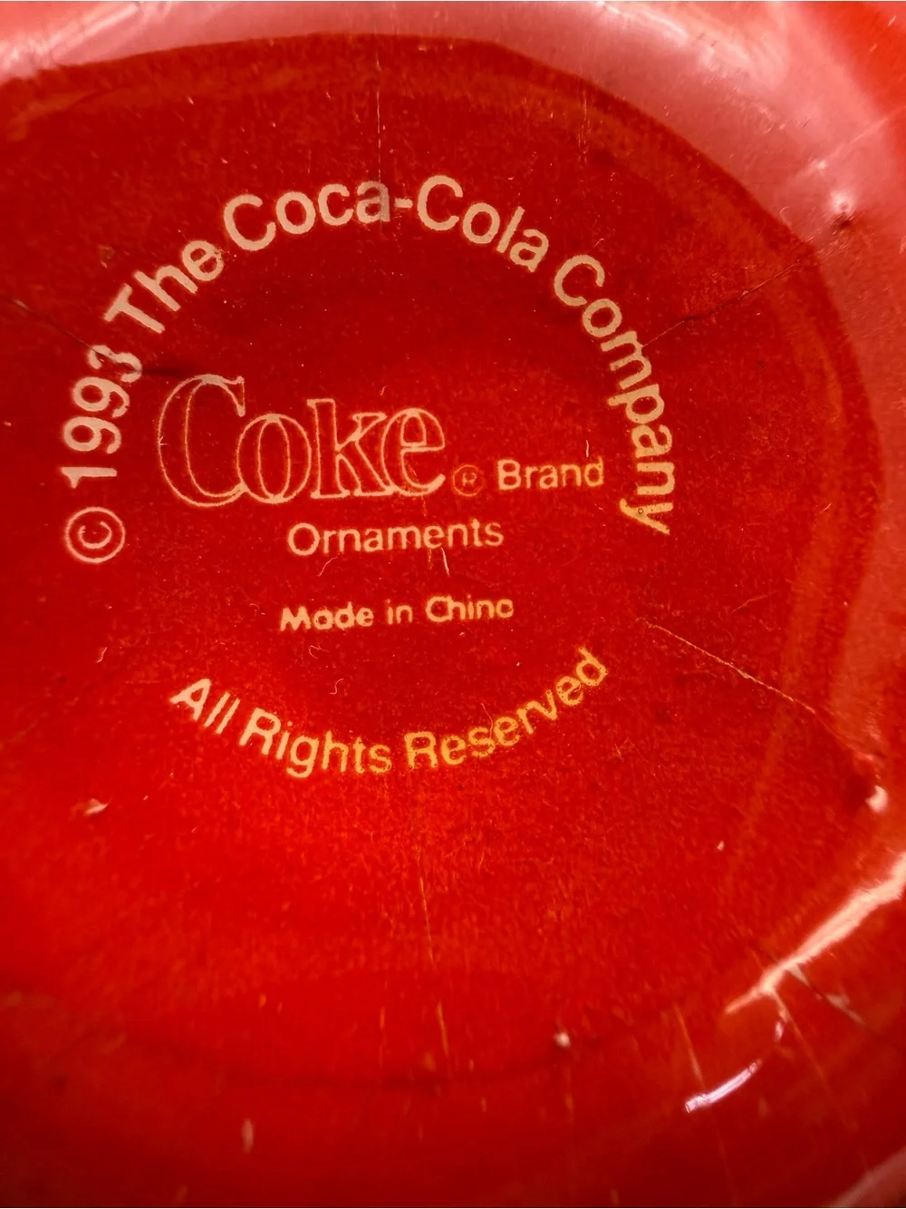 Coca Cola Red Holiday Ornament with Branded Bow
